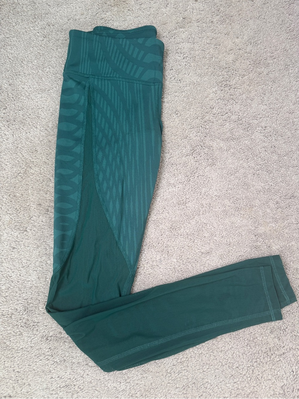 ALO Yoga Teal Jacquard High-Rise Leggings
